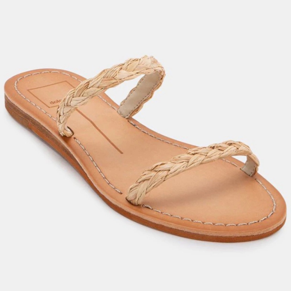 Dolce vita Raffia two strap sandal - size 7.5
